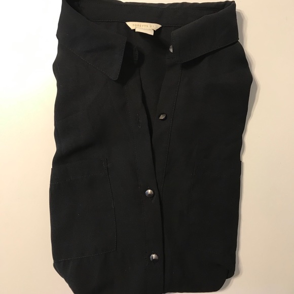 Forever 21 Black Blouse - Picture 3 of 5
